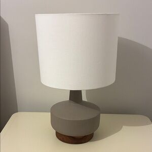 West Elm Wood & Ceramic Table Lamp